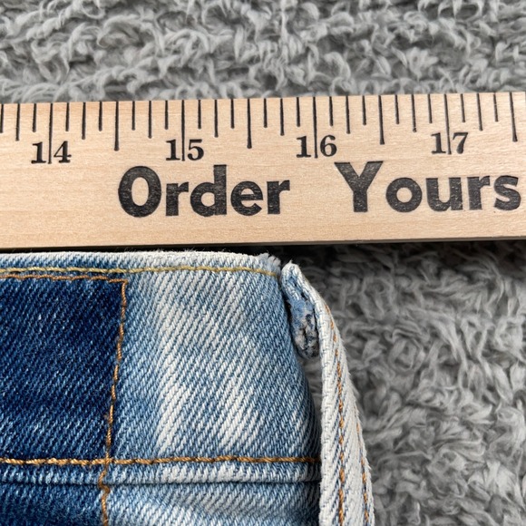 Levis Jeans Mens 33x34 Light Wash Acid Wash Denim Slim Straight Stretch Casual - Picture 6 of 11